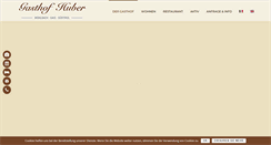 Desktop Screenshot of gasthof-huber.com