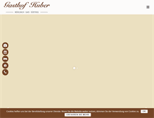 Tablet Screenshot of gasthof-huber.com